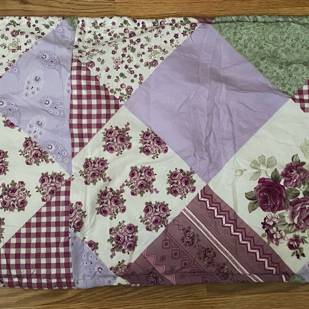Vintage Floral Patchwork Fabric Shams